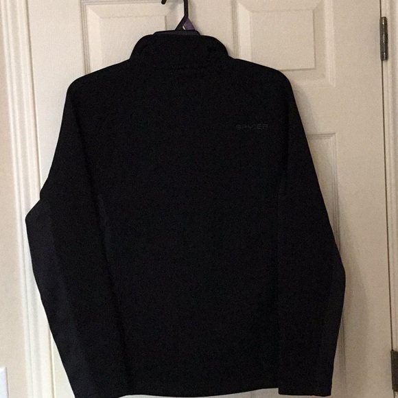 Spyder Black Performance Fleece Lined Mens Bandit Wengen 1/2 Zip Sweater Jacket - Picture 6 of 12